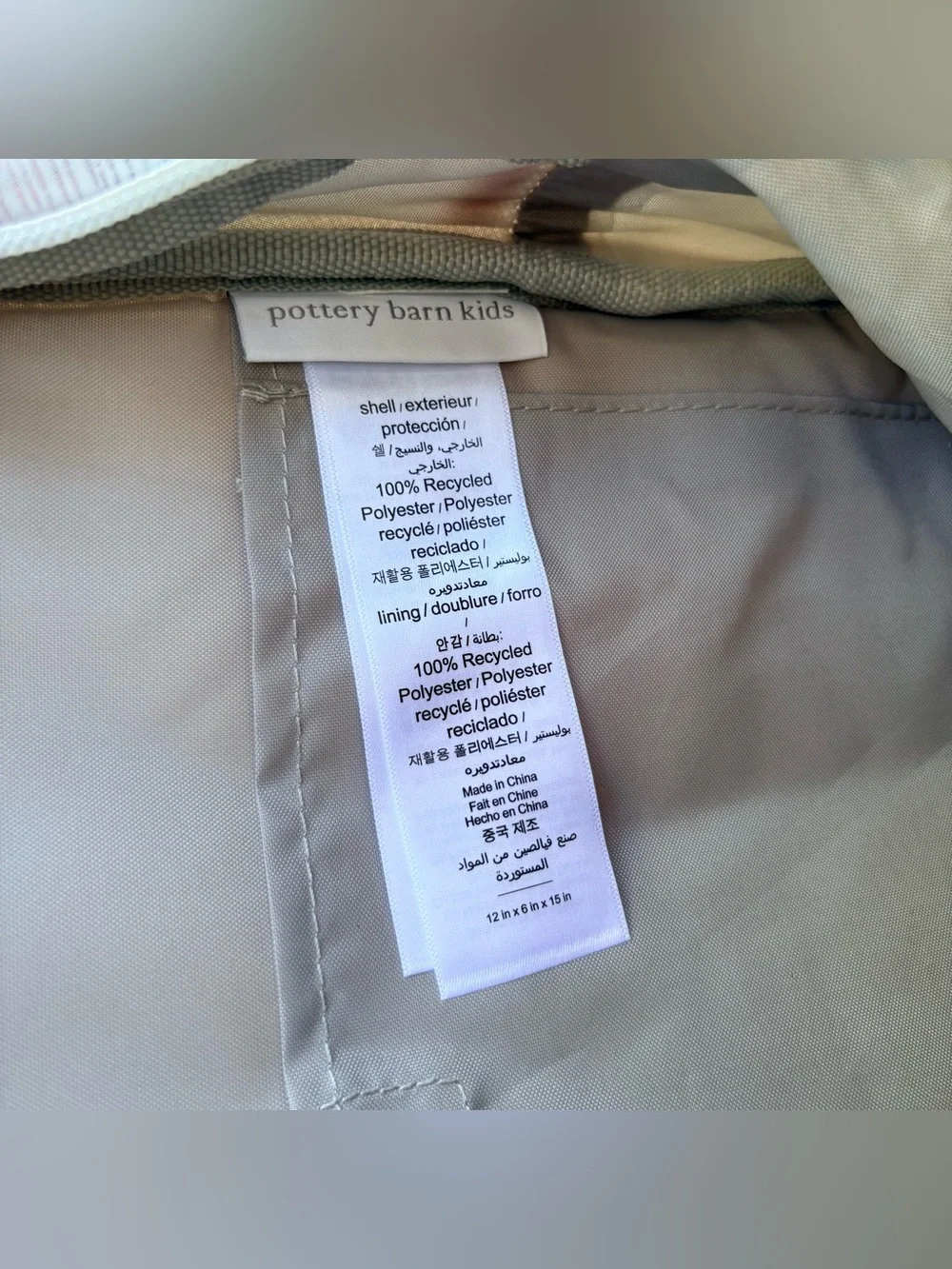 New Pottery Barn Mackenzie Metallic Ombre Backpack Size Small